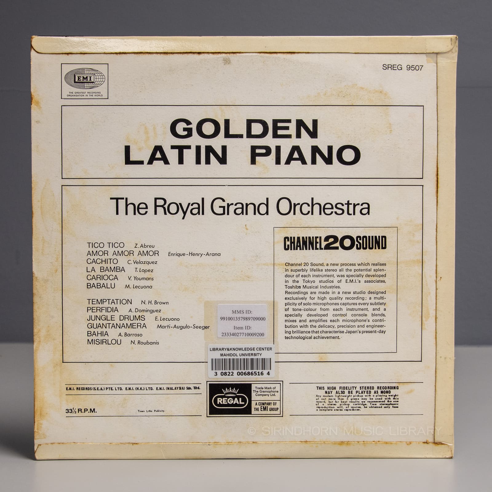 ปกหลัง — Golden latin piano the royal grand orchestra