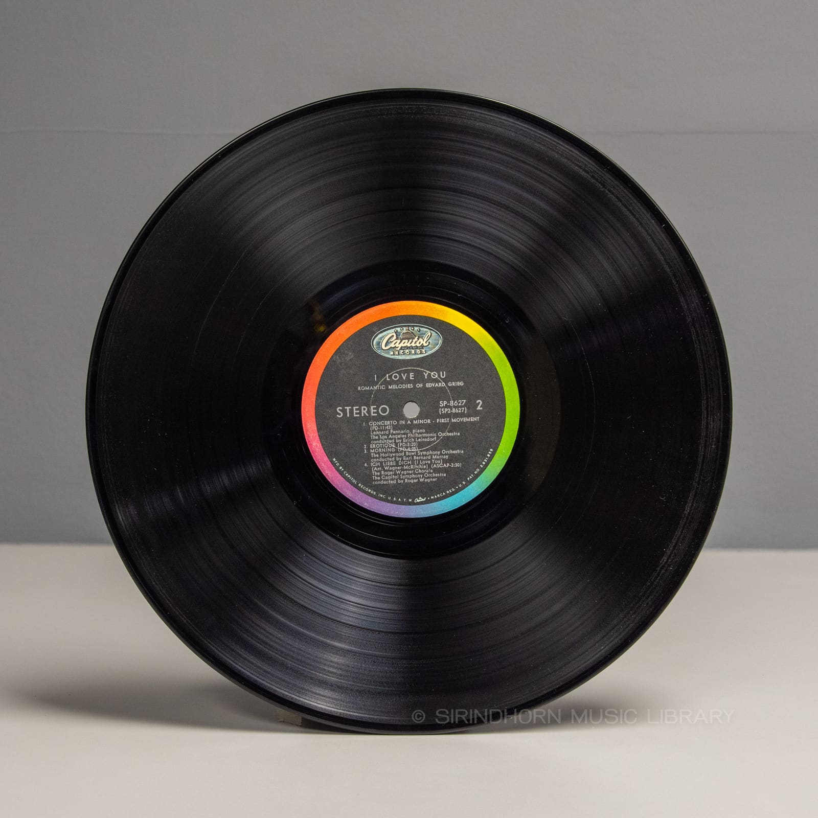 ป้ายแผ่นเสียง B — I love you romantic melodies of Edvard Grieg
