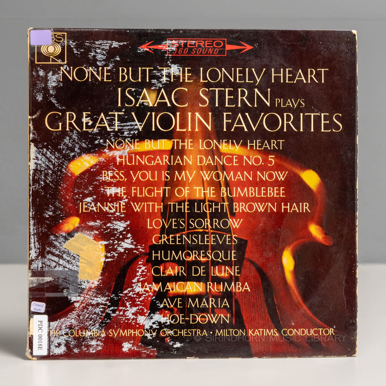 ปกแผ่น None but the lonely heart great violin favourites