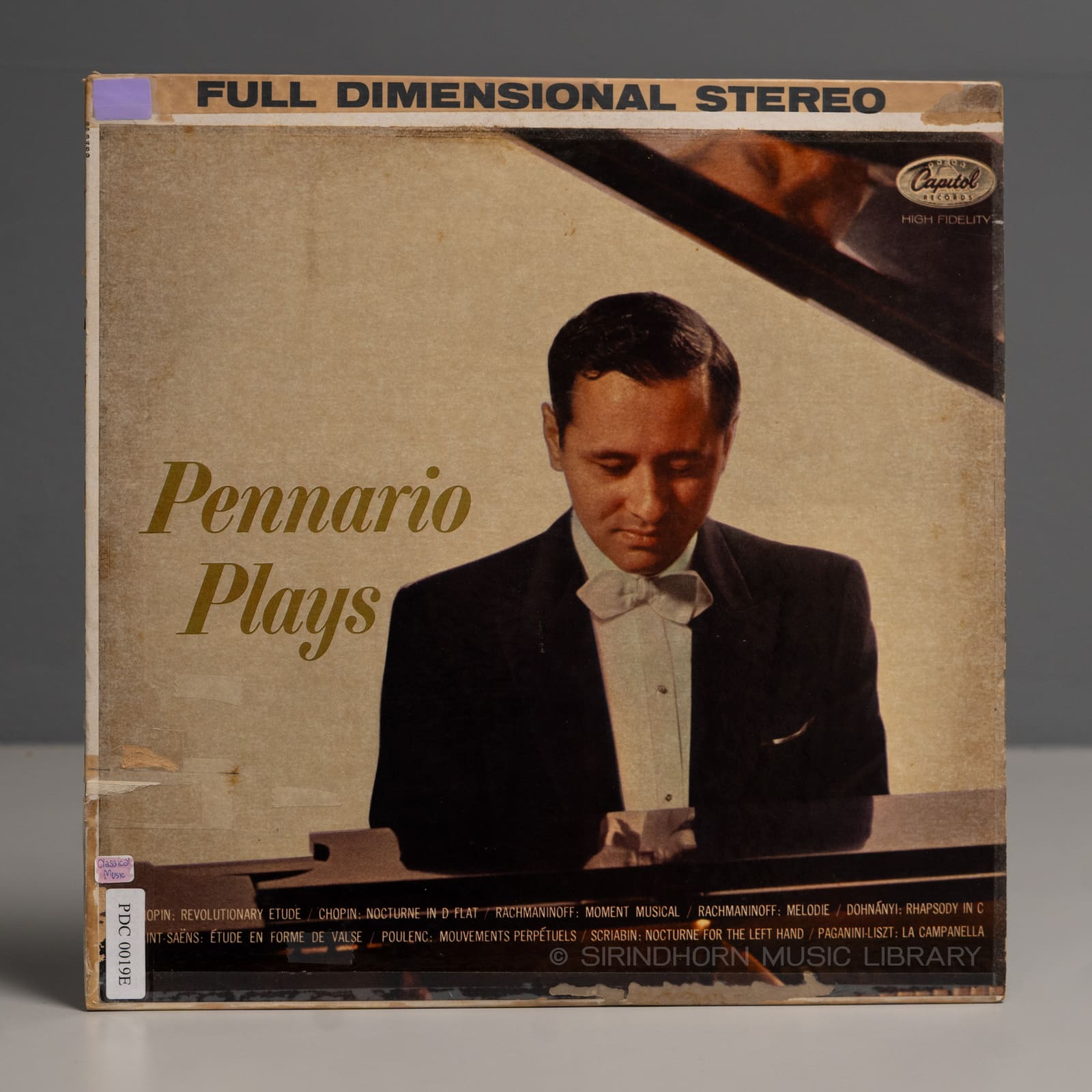 ปกแผ่น Pennario plays