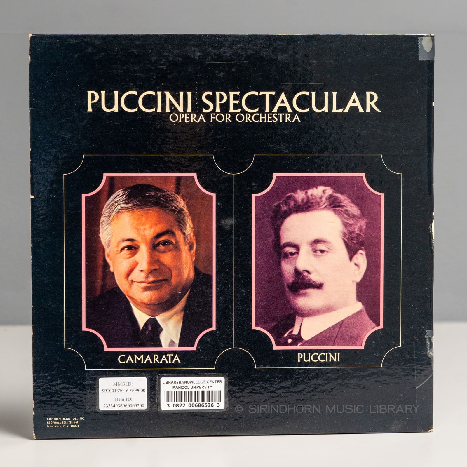 ปกหลัง — Puccini spectacular opera for orchestra