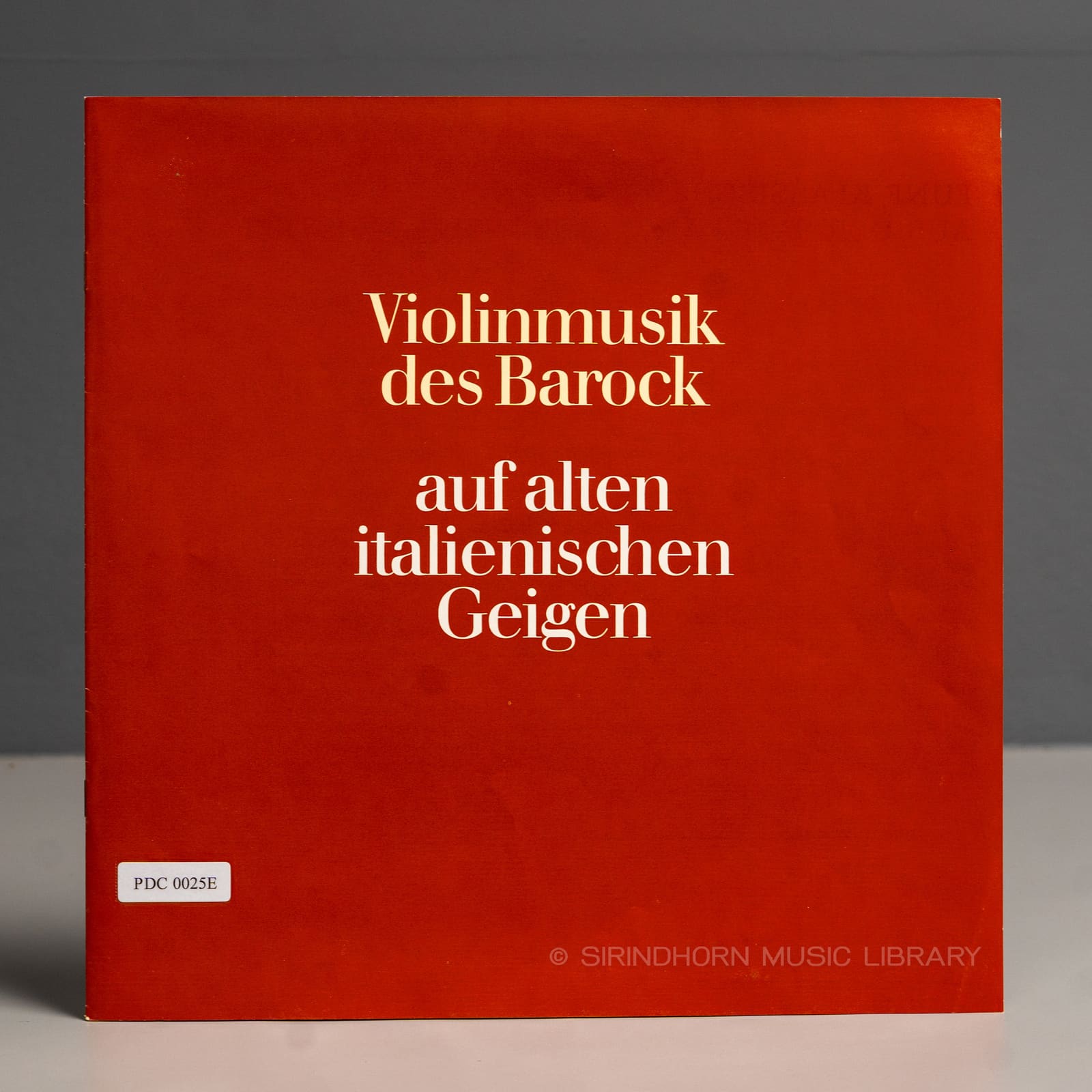 หน้าปกด้านใน 1 — Spielt auf alten Italienischen Geigen Meisterwerke der musik, aus der Zeit des Barock