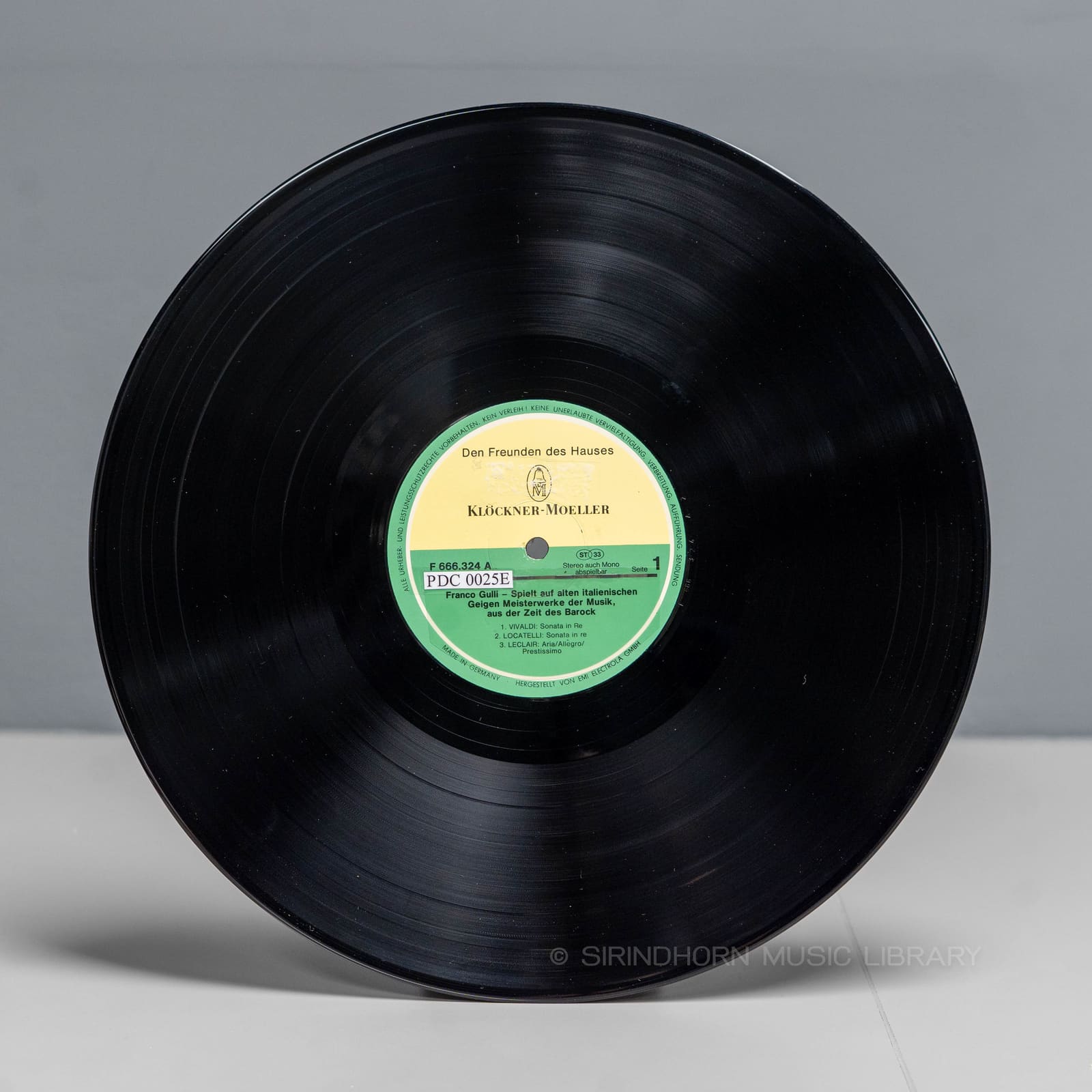 ป้ายแผ่นเสียง A — Spielt auf alten Italienischen Geigen Meisterwerke der musik, aus der Zeit des Barock