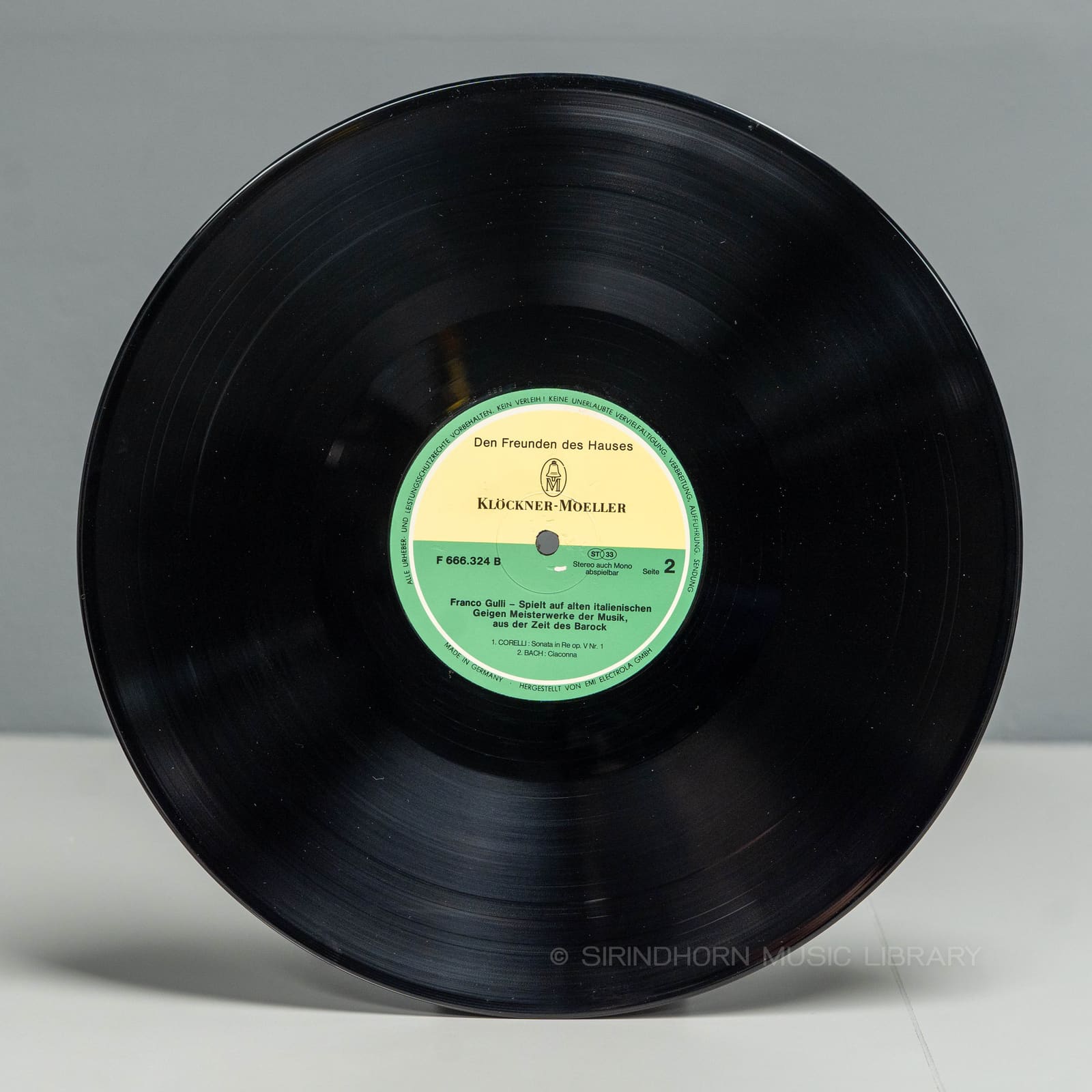 ป้ายแผ่นเสียง B — Spielt auf alten Italienischen Geigen Meisterwerke der musik, aus der Zeit des Barock