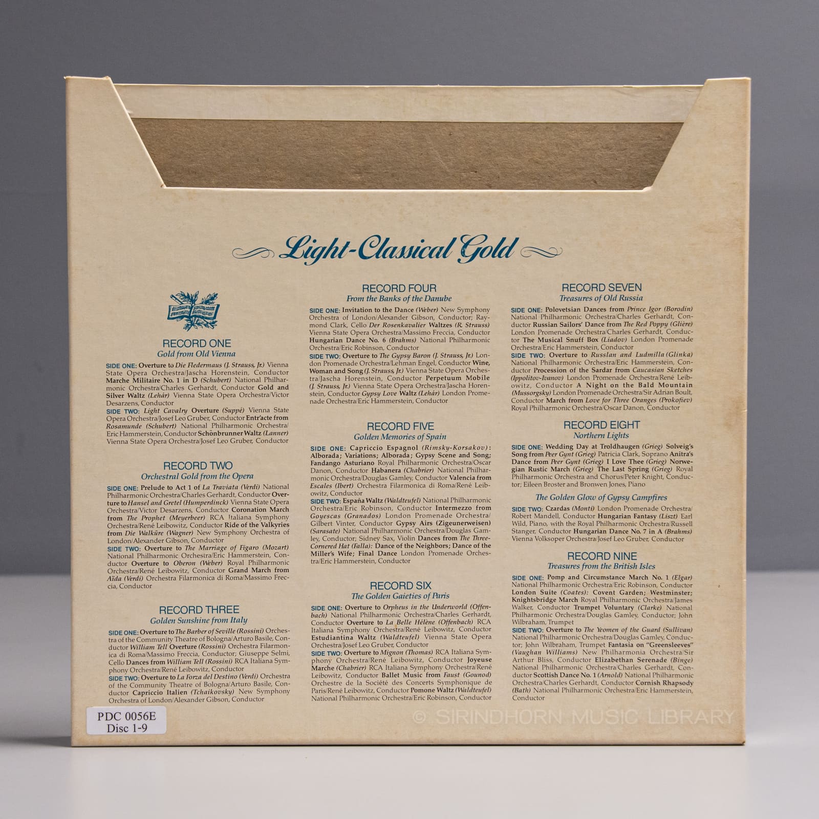 ปกหลัง — Light-classical gold the world's best-loved music