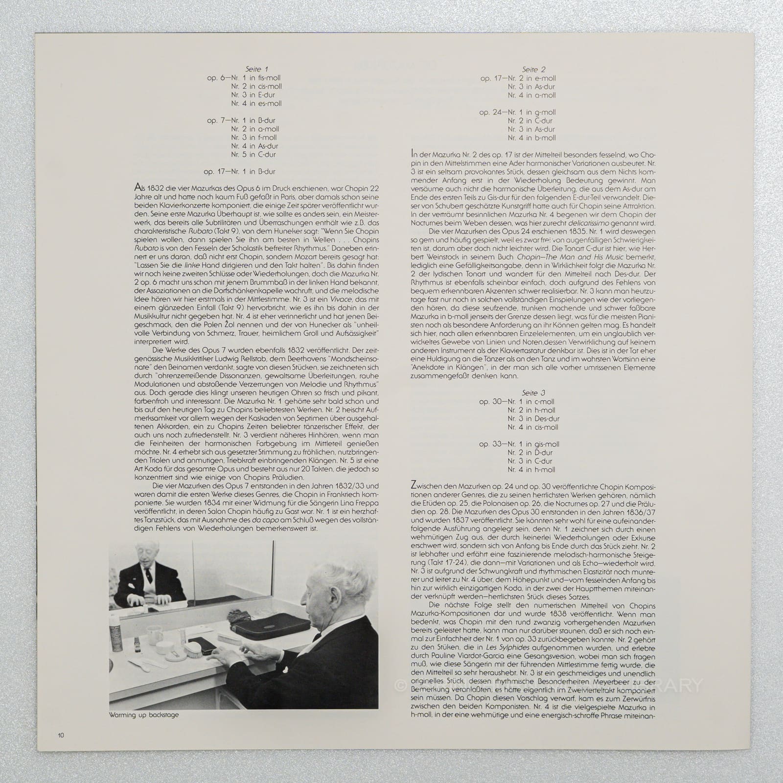 หน้าปกด้านใน 10 — The Chopin collection the Mazurkus
