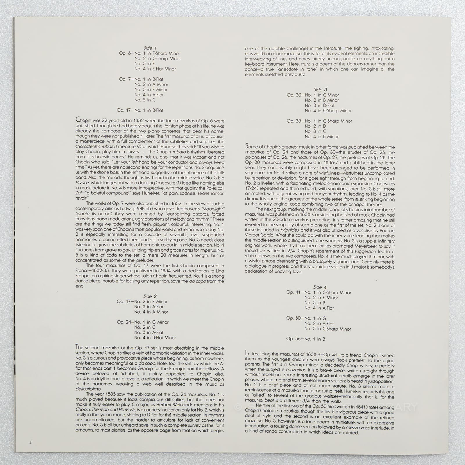 หน้าปกด้านใน 4 — The Chopin collection the Mazurkus