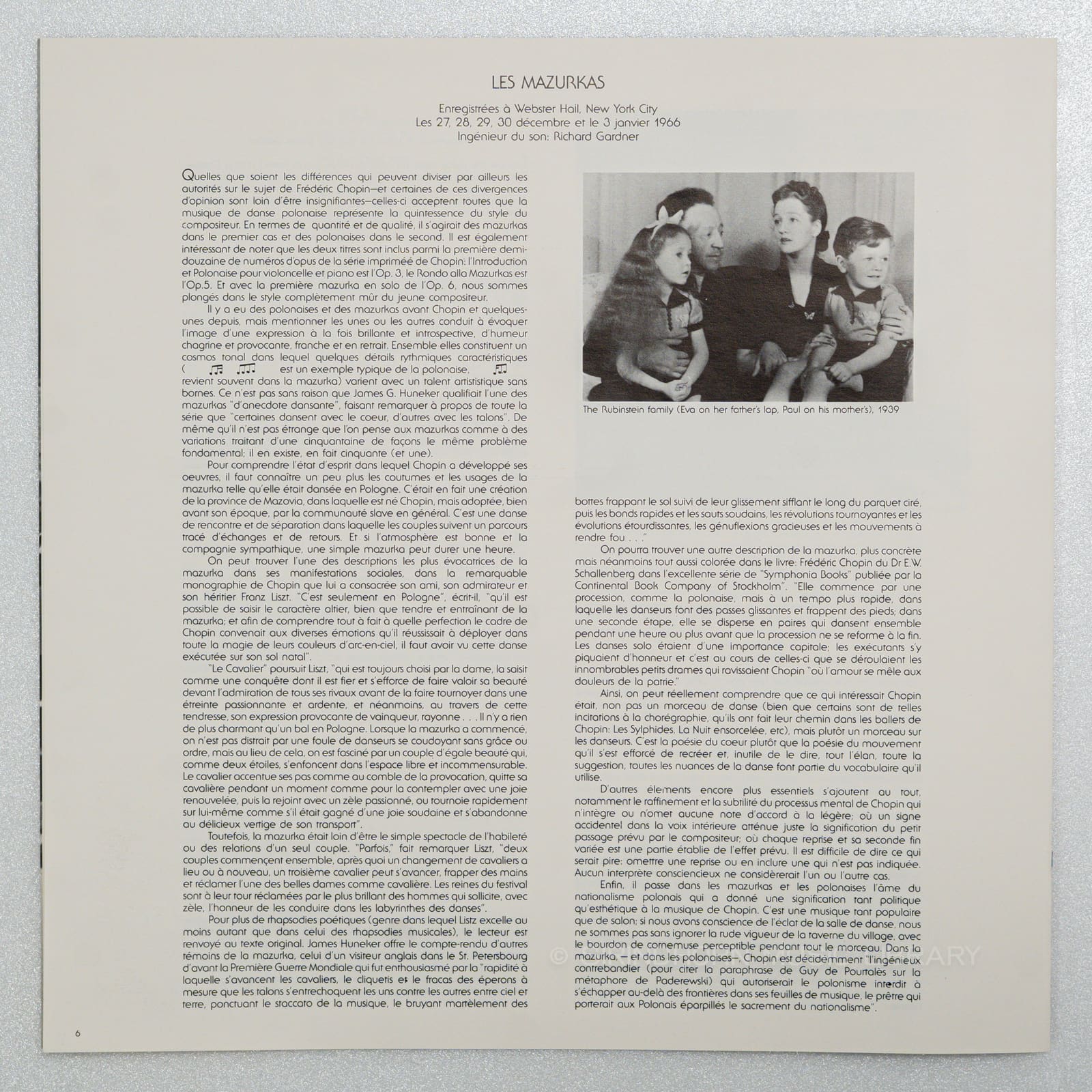 หน้าปกด้านใน 6 — The Chopin collection the Mazurkus