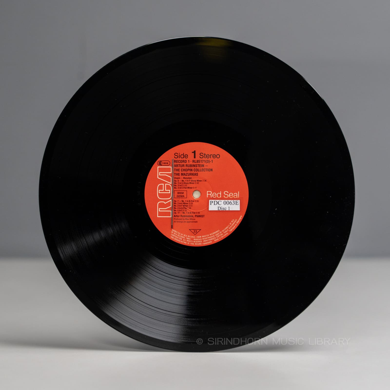ป้ายแผ่นเสียง A — The Chopin collection the Mazurkus