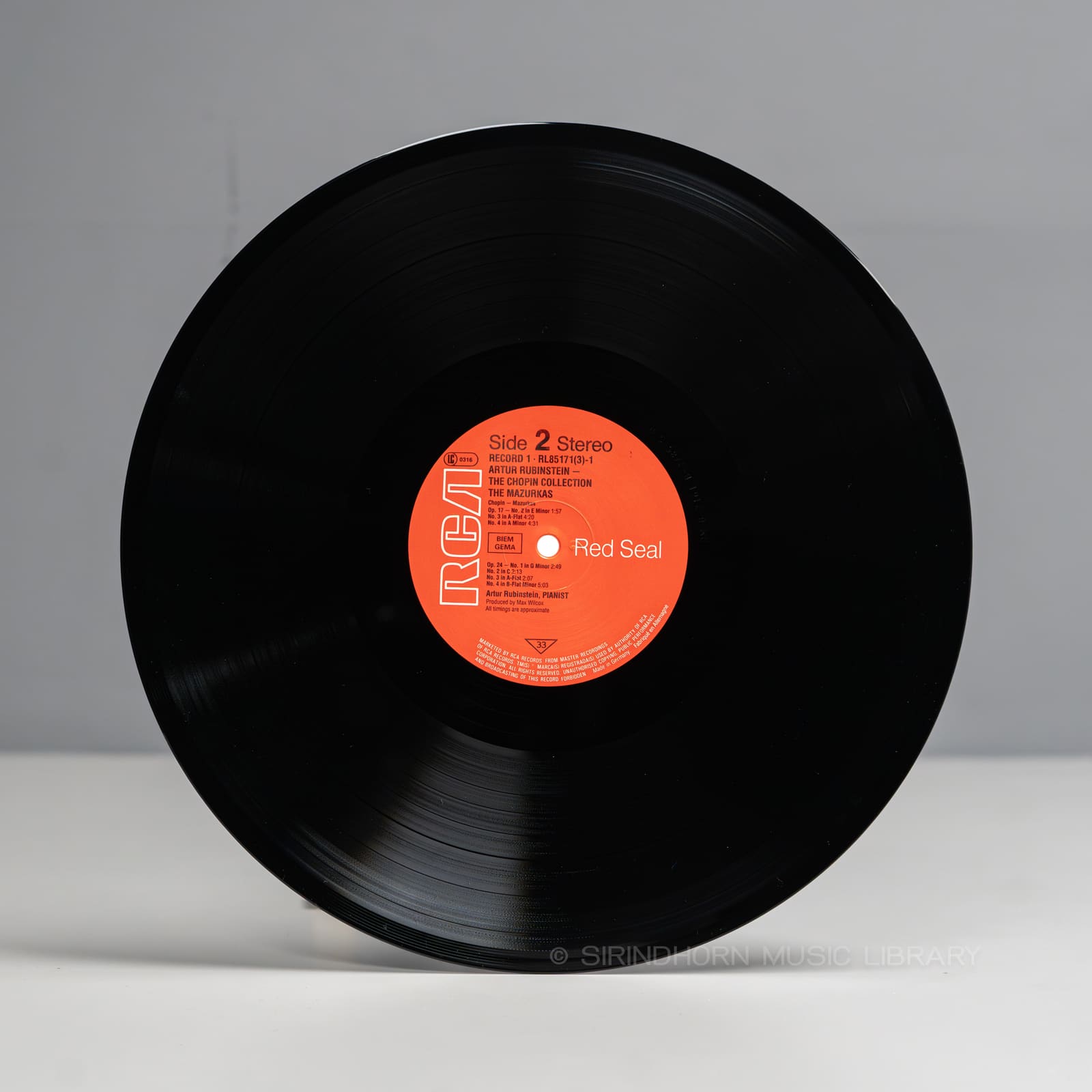 ป้ายแผ่นเสียง B — The Chopin collection the Mazurkus