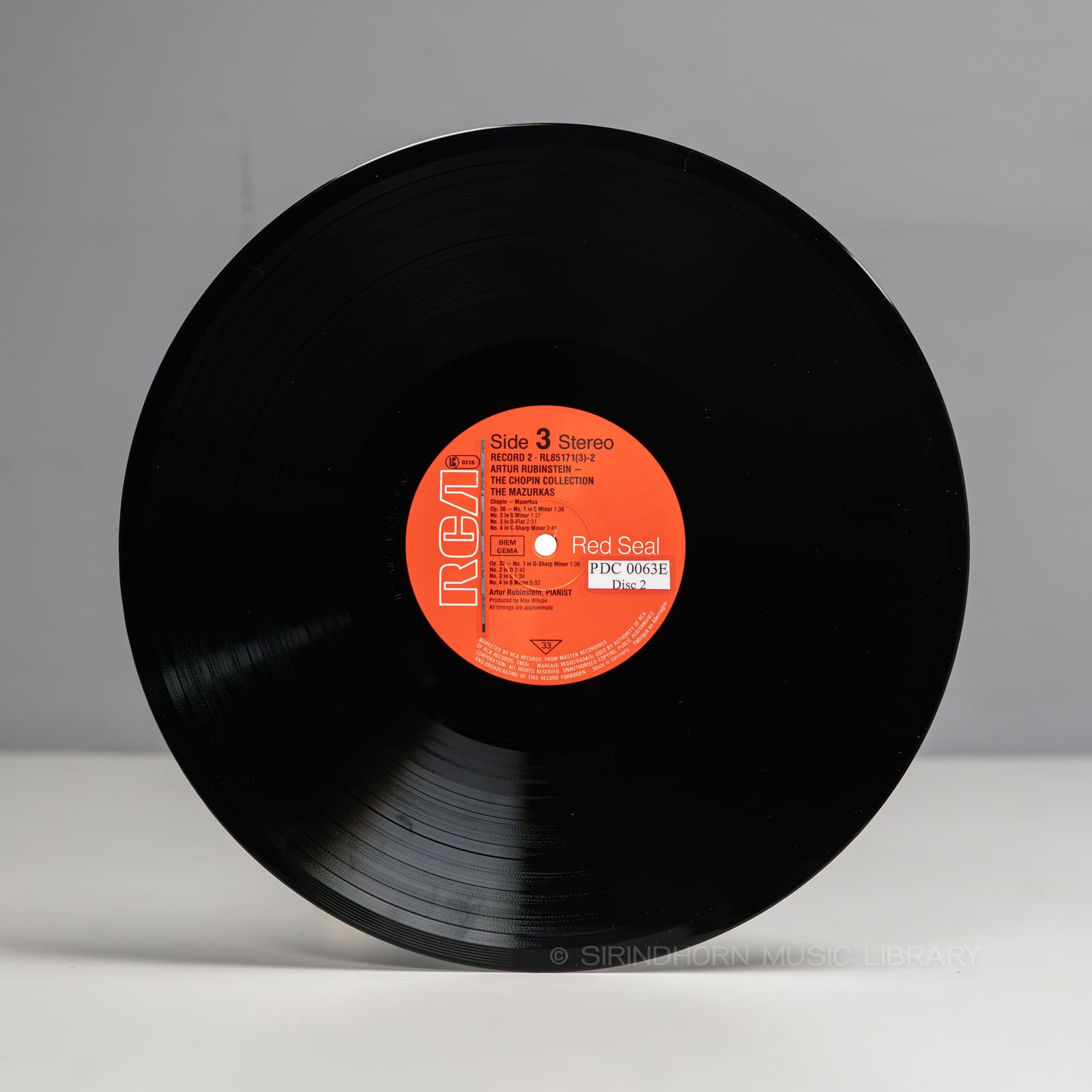 ป้ายแผ่นเสียง C — The Chopin collection the Mazurkus
