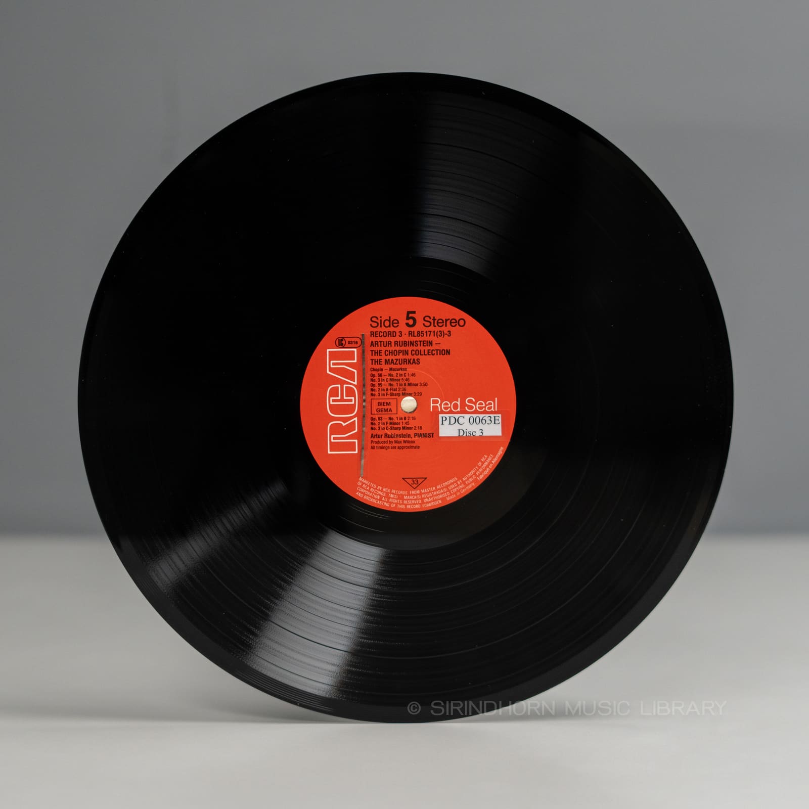 ป้ายแผ่นเสียง E — The Chopin collection the Mazurkus