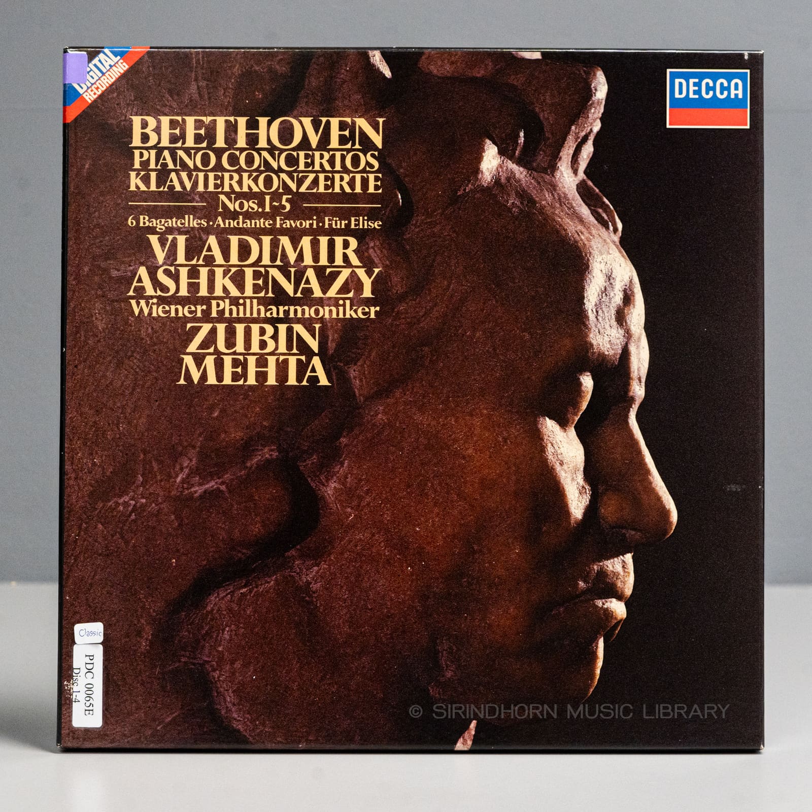 ปกแผ่น Beethoven piano concertos Klavierkonzerte nos.1-5