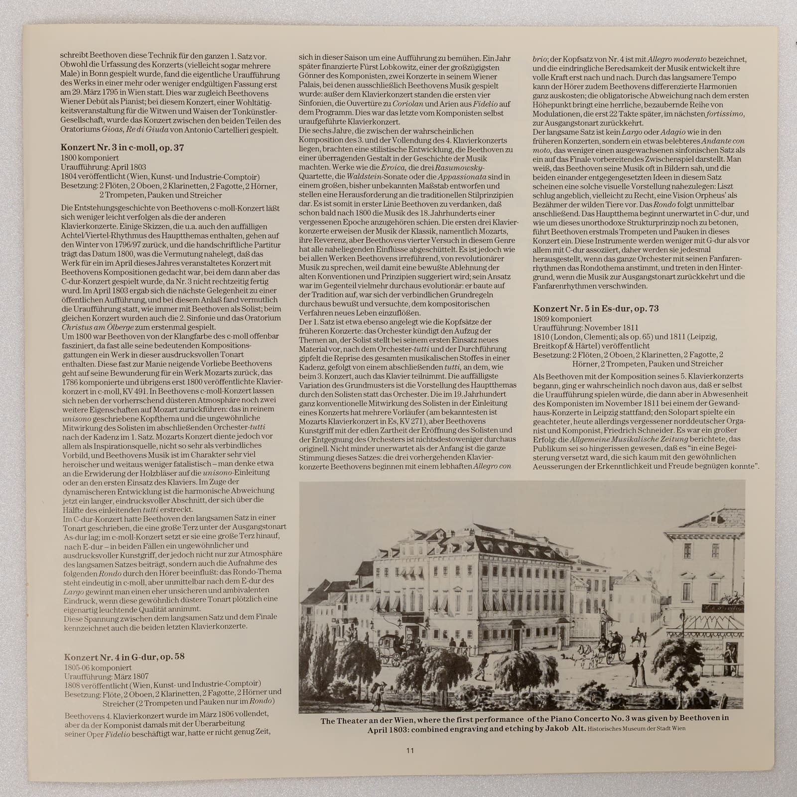 หน้าปกด้านใน 11 — Beethoven piano concertos Klavierkonzerte nos.1-5