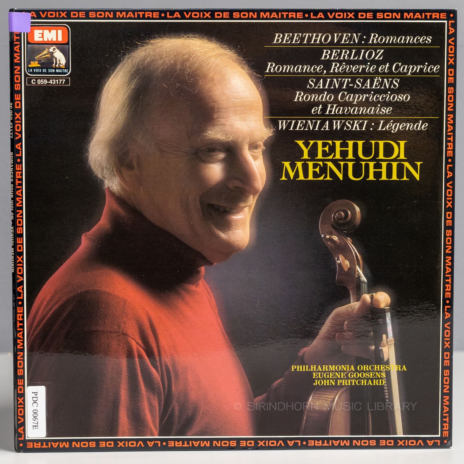 ปกแผ่น Yehudi Menuhin Beethoven