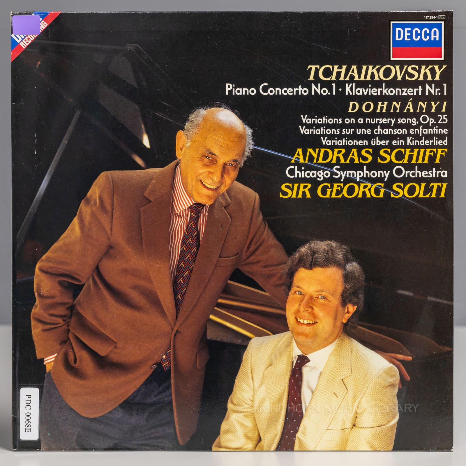 ปกแผ่น Tchaikovsky piano concertos No.1