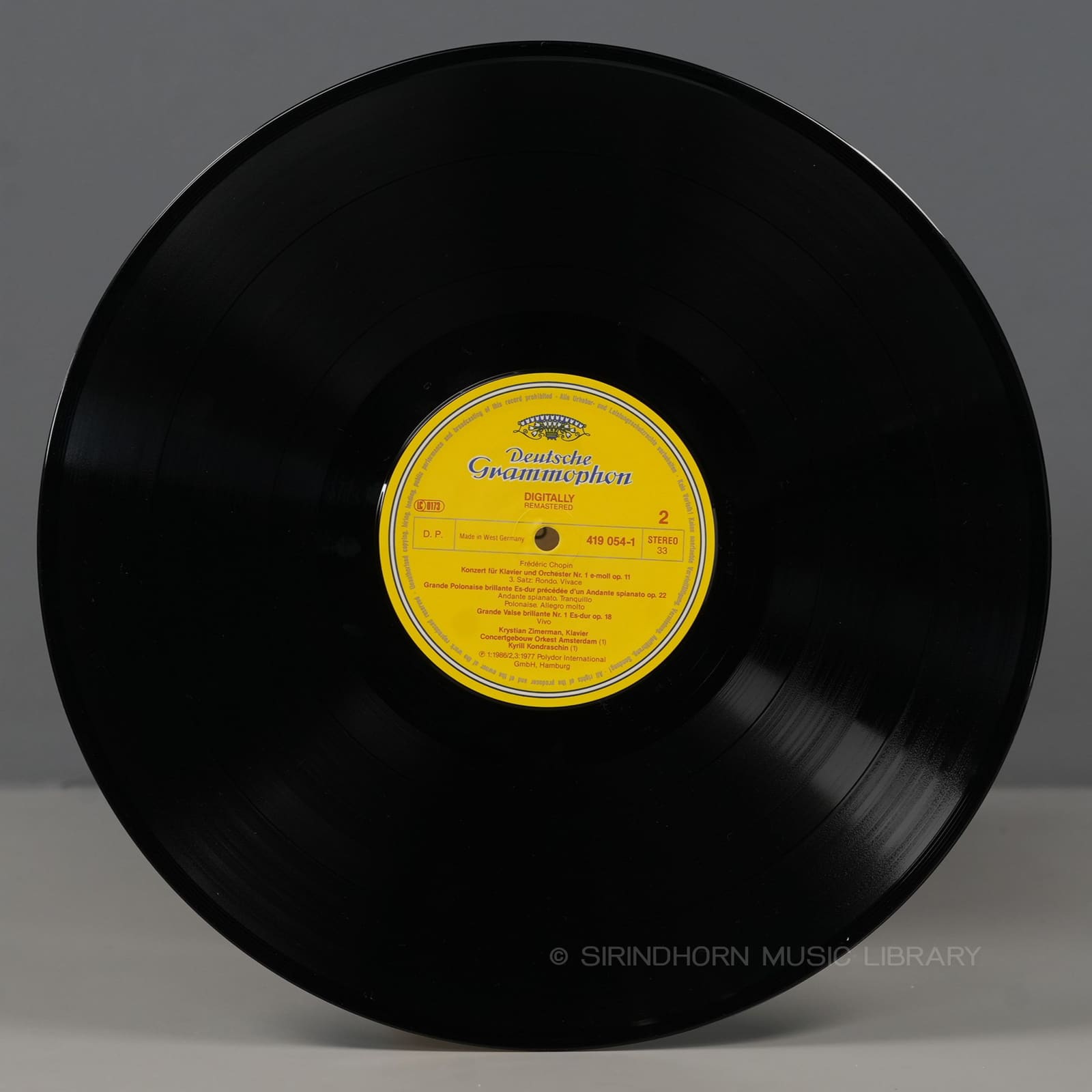 ป้ายแผ่นเสียง B — Frederic Chopin piano concertos No.1