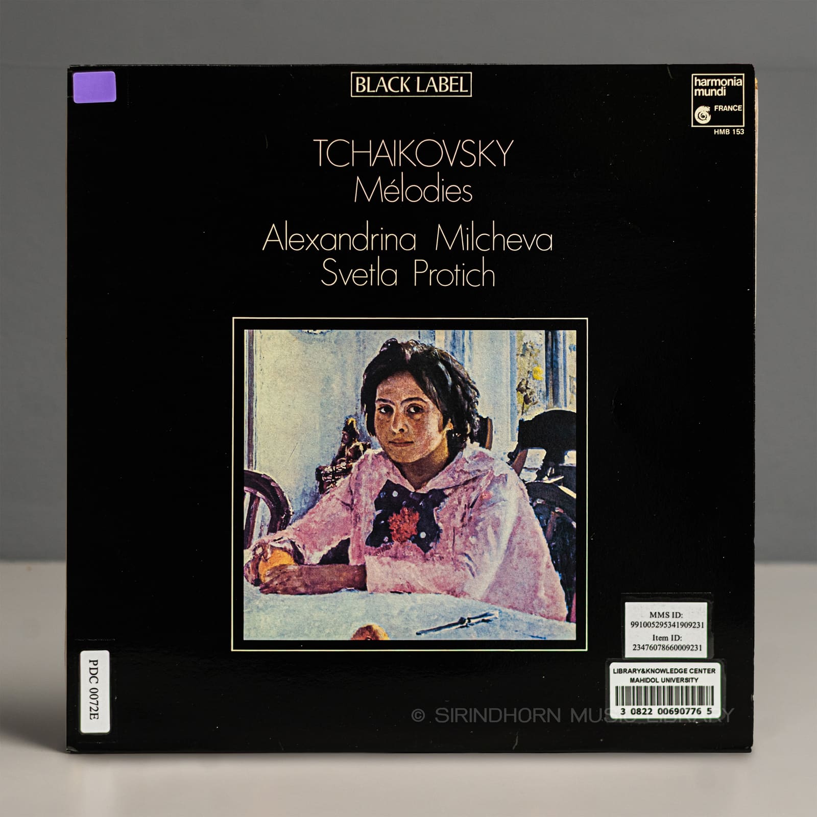 ปกแผ่น Tchaikovsky melodies