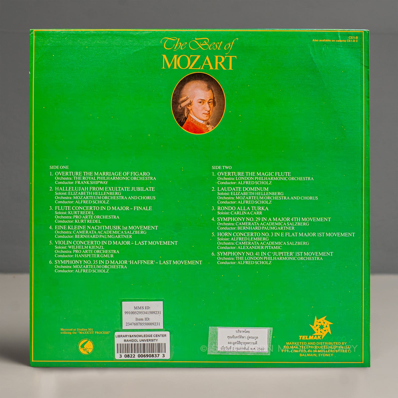 ปกหลัง — The best of Mozart