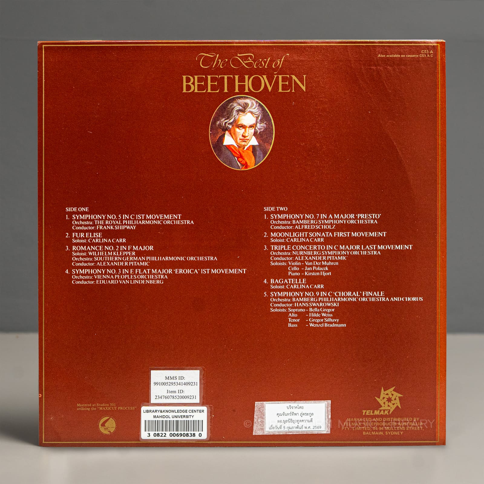 ปกหลัง — The best of Beethoven