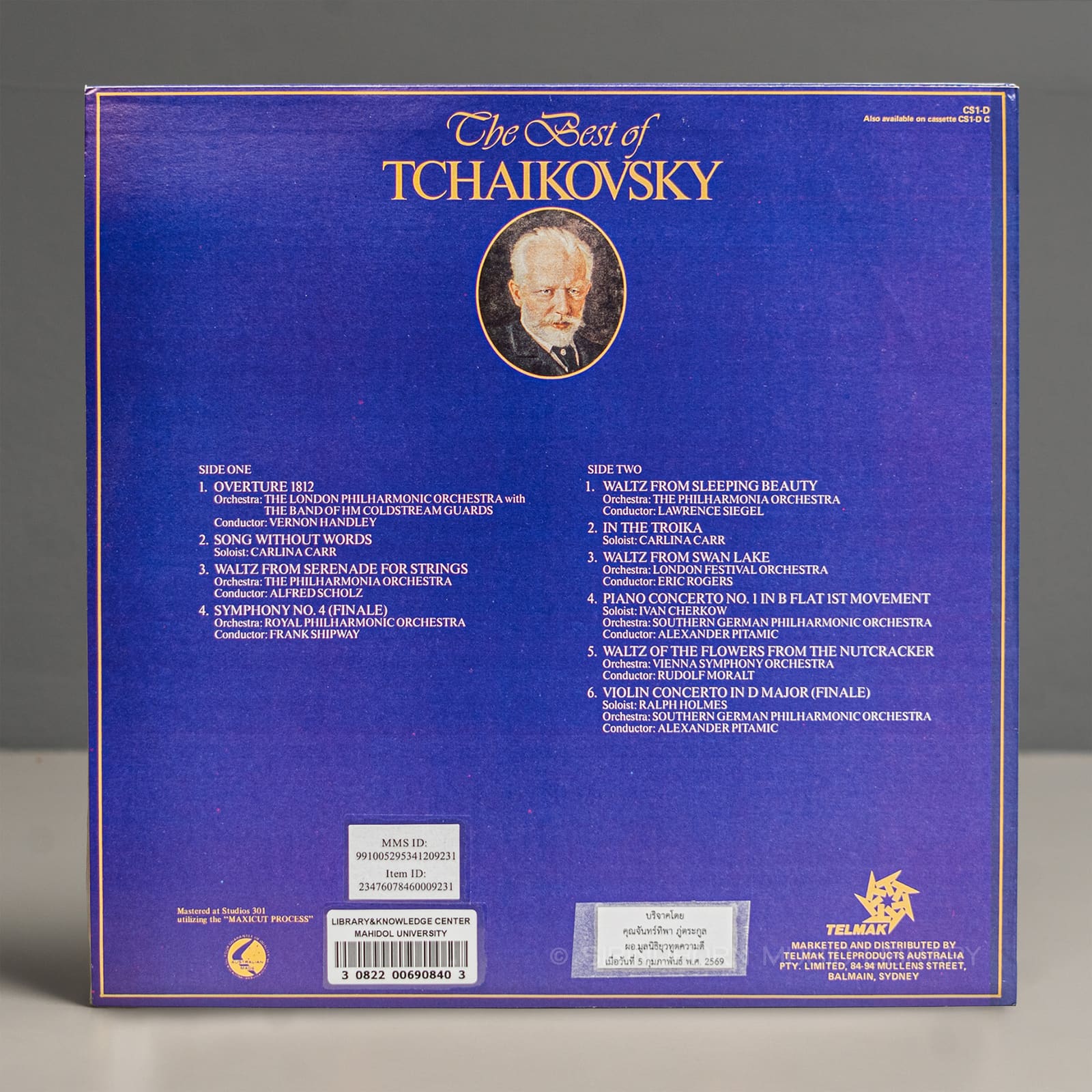 ปกหลัง — The best of Tchaikovsky