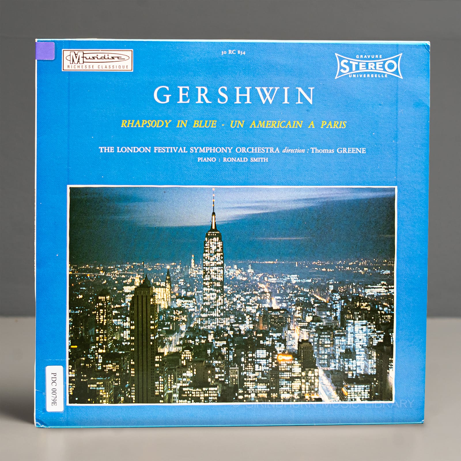 ปกแผ่น Gershwin Rhapsody in blue - Un Americain a Paris
