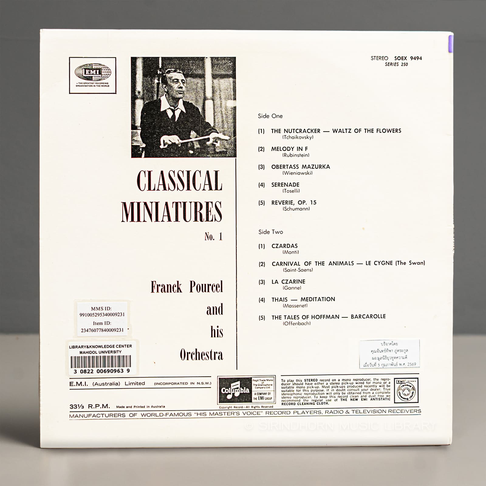 ปกหลัง — Classical miniatures no. 1