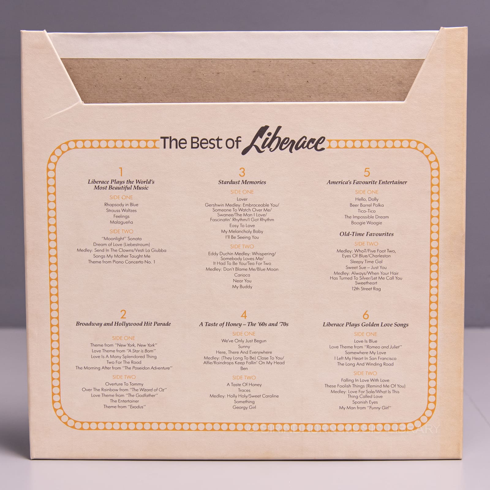 ปกหลัง — The best of Liberace