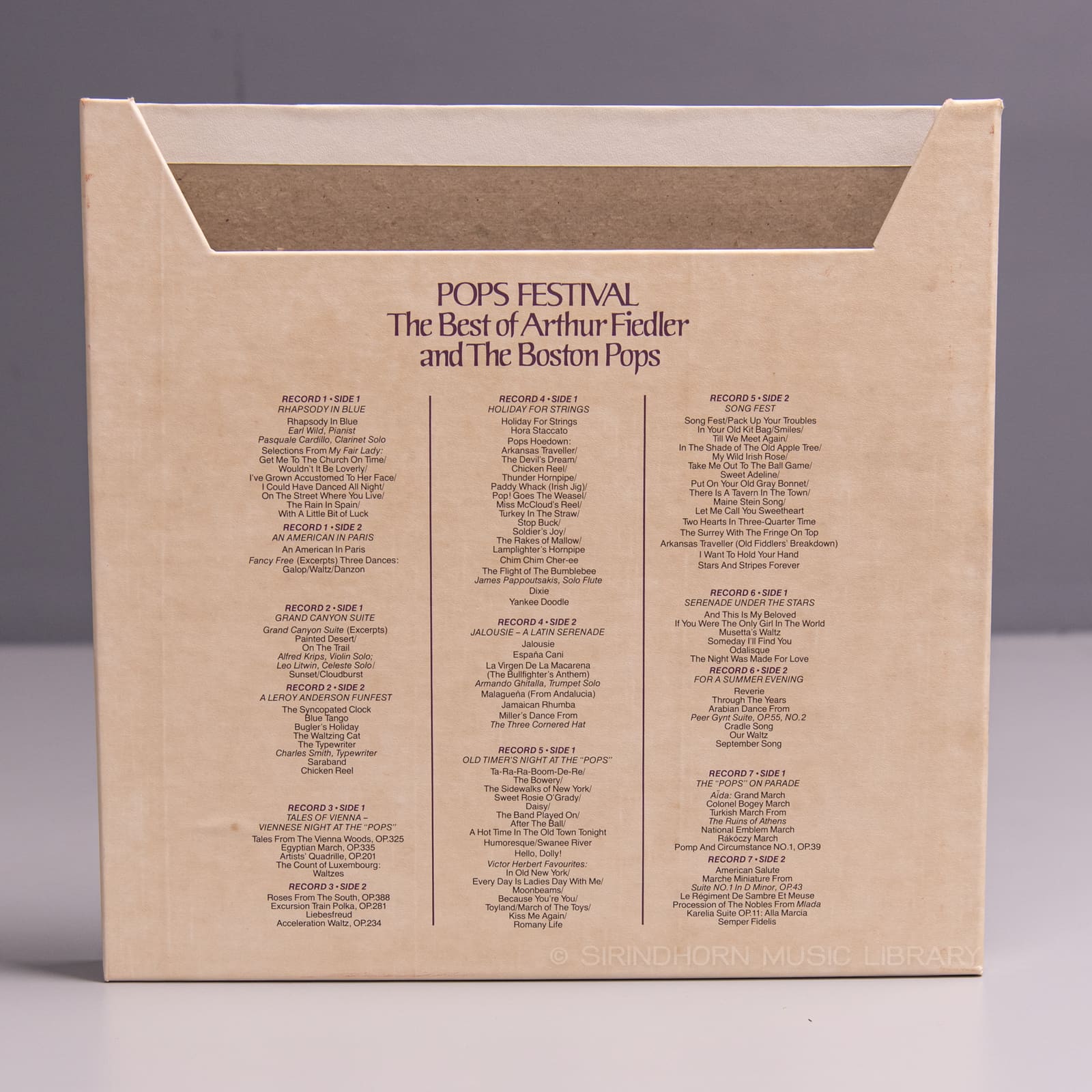 ปกหลัง — The best of Arthur Fiedler and The Boston Pops