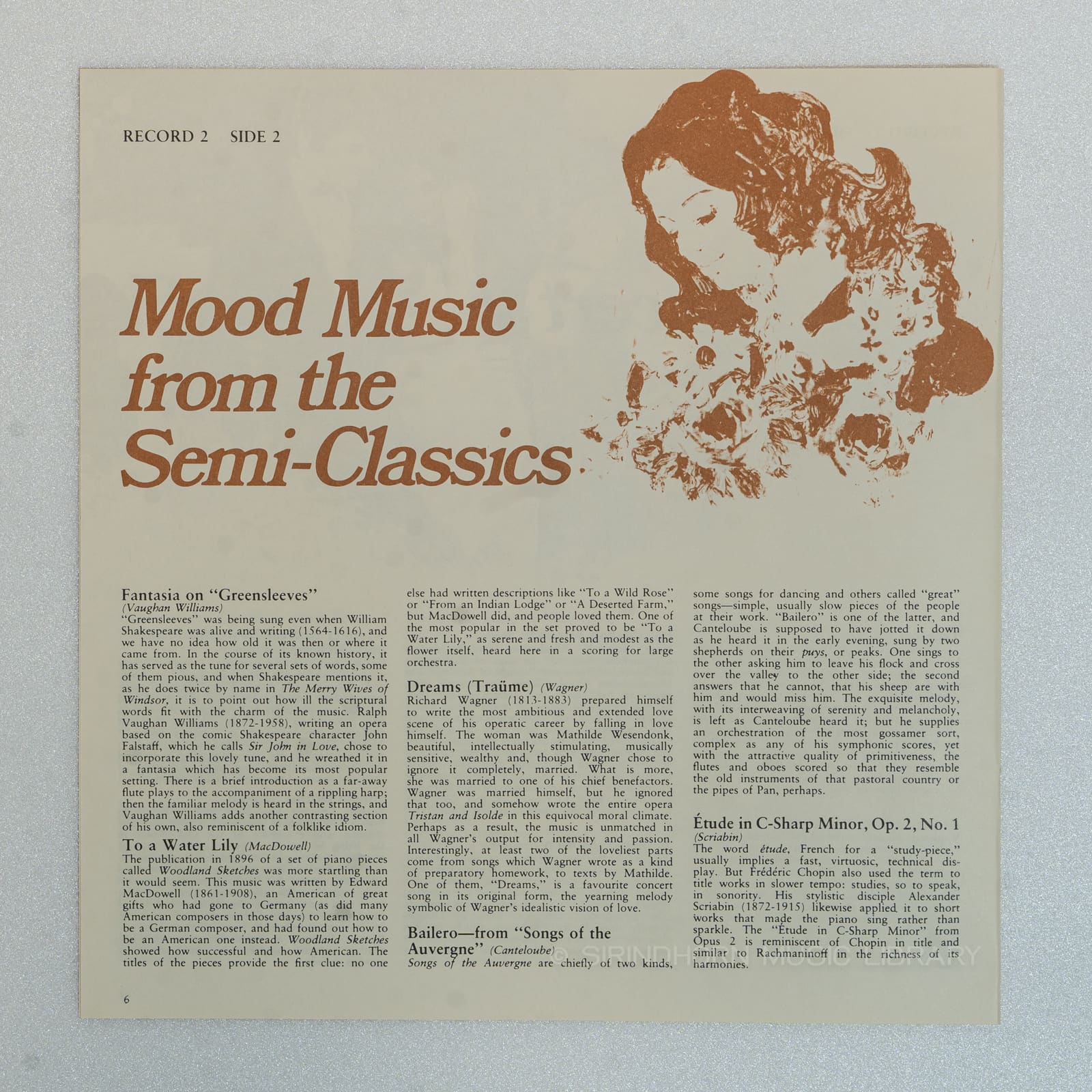 หน้าปกด้านใน 6 — Bolero 79 Rhapsodic light-classical favourites