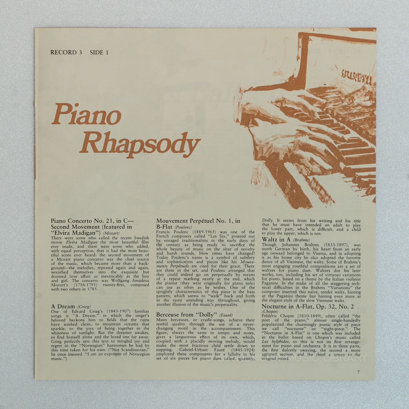 หน้าปกด้านใน 7 — Bolero 79 Rhapsodic light-classical favourites