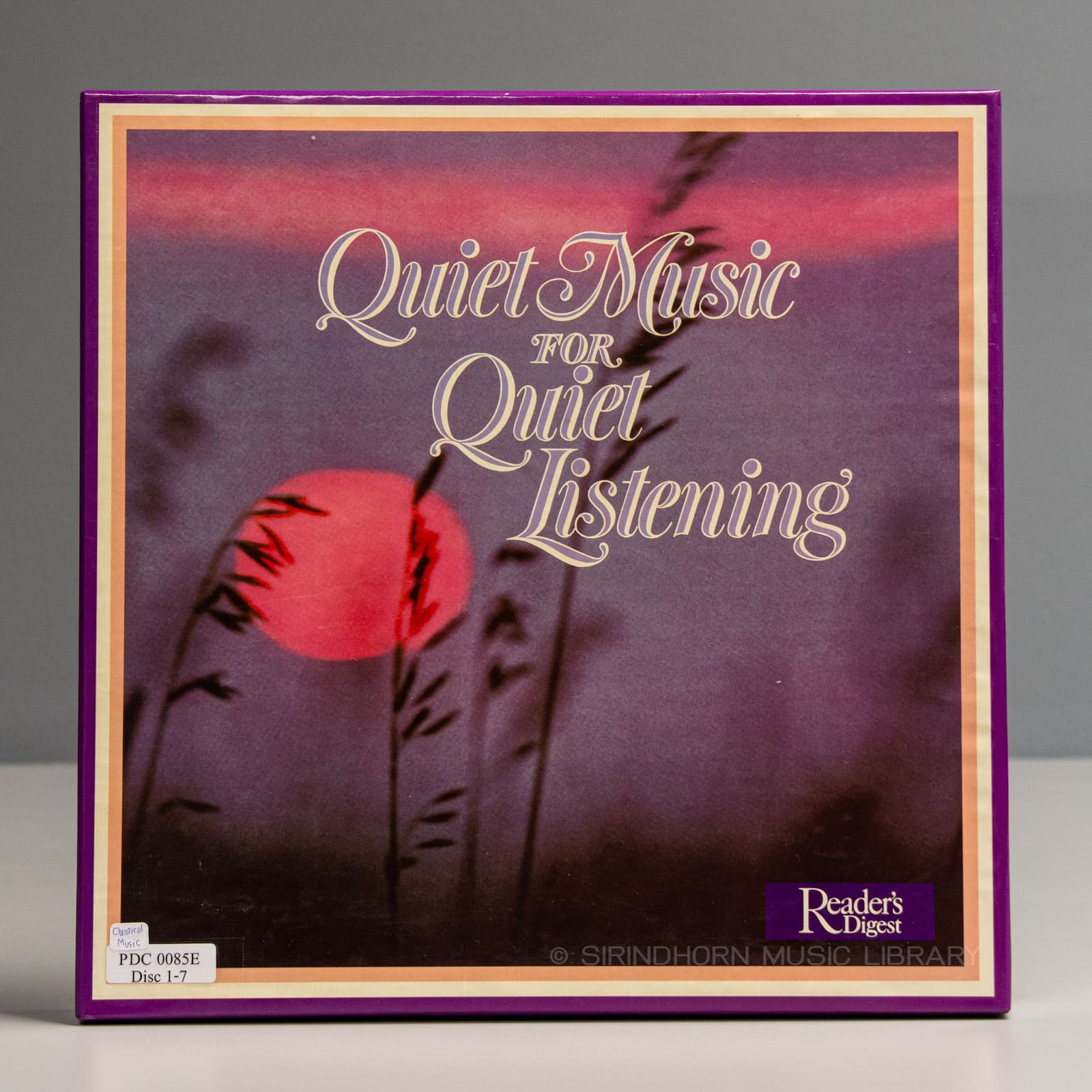 ปกแผ่น Quiet music for quiet listening