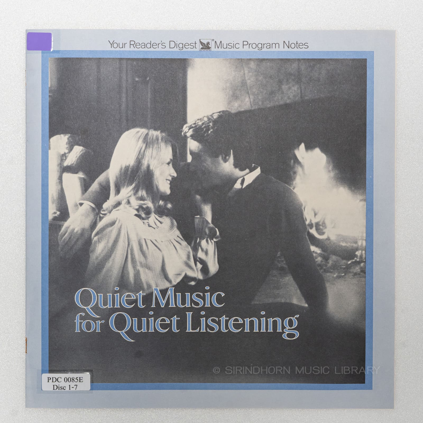 หน้าปกด้านใน 1 — Quiet music for quiet listening