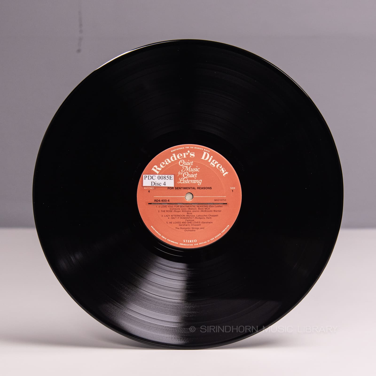 ป้ายแผ่นเสียง G — Quiet music for quiet listening