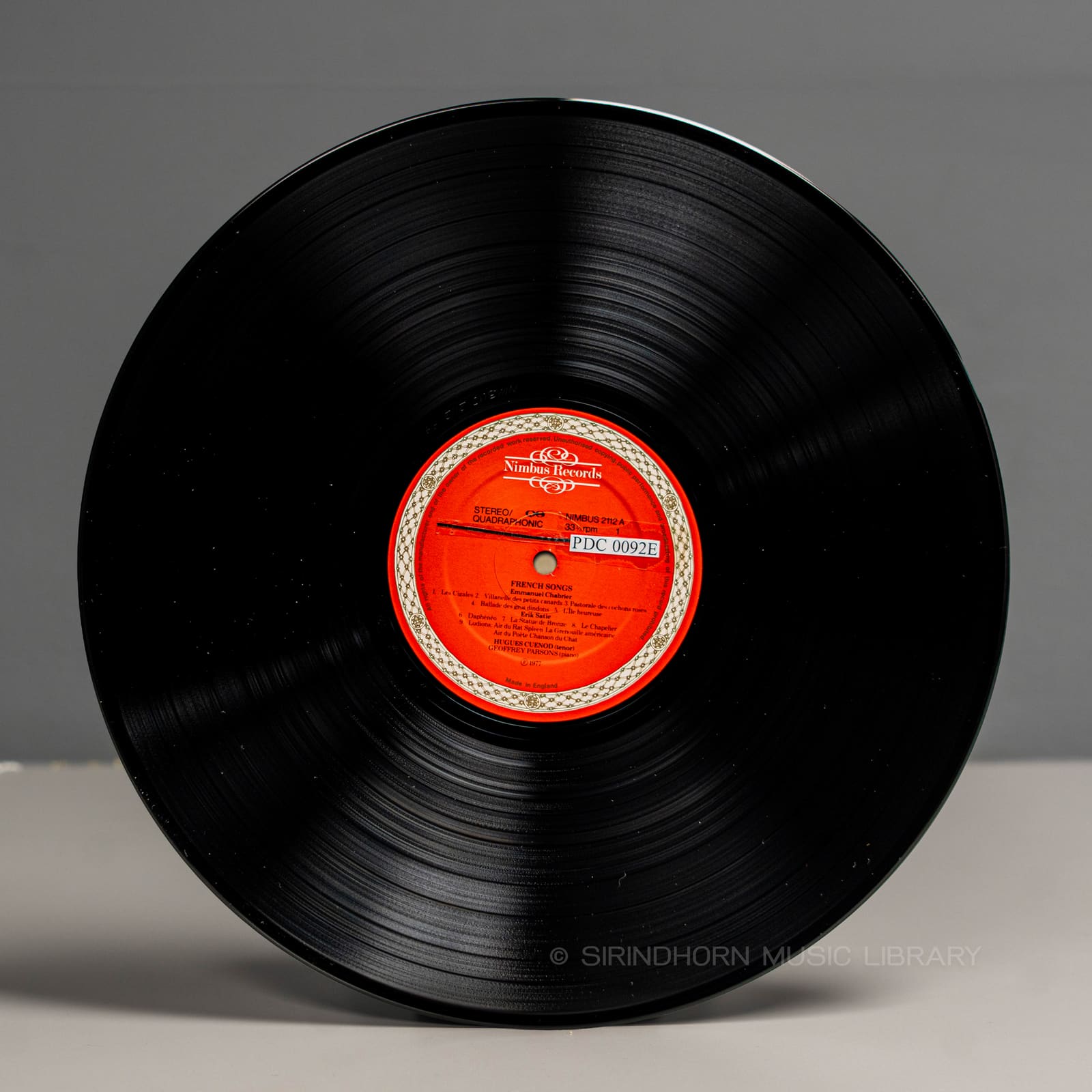 ป้ายแผ่นเสียง A — French songs by Caplet Chabrier Honegger Menasie Satie