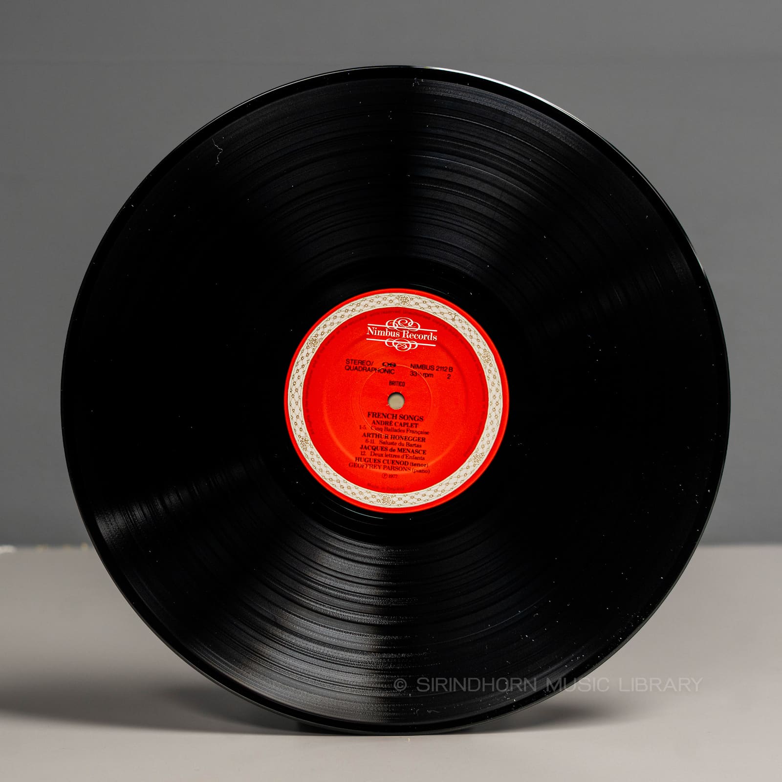 ป้ายแผ่นเสียง B — French songs by Caplet Chabrier Honegger Menasie Satie