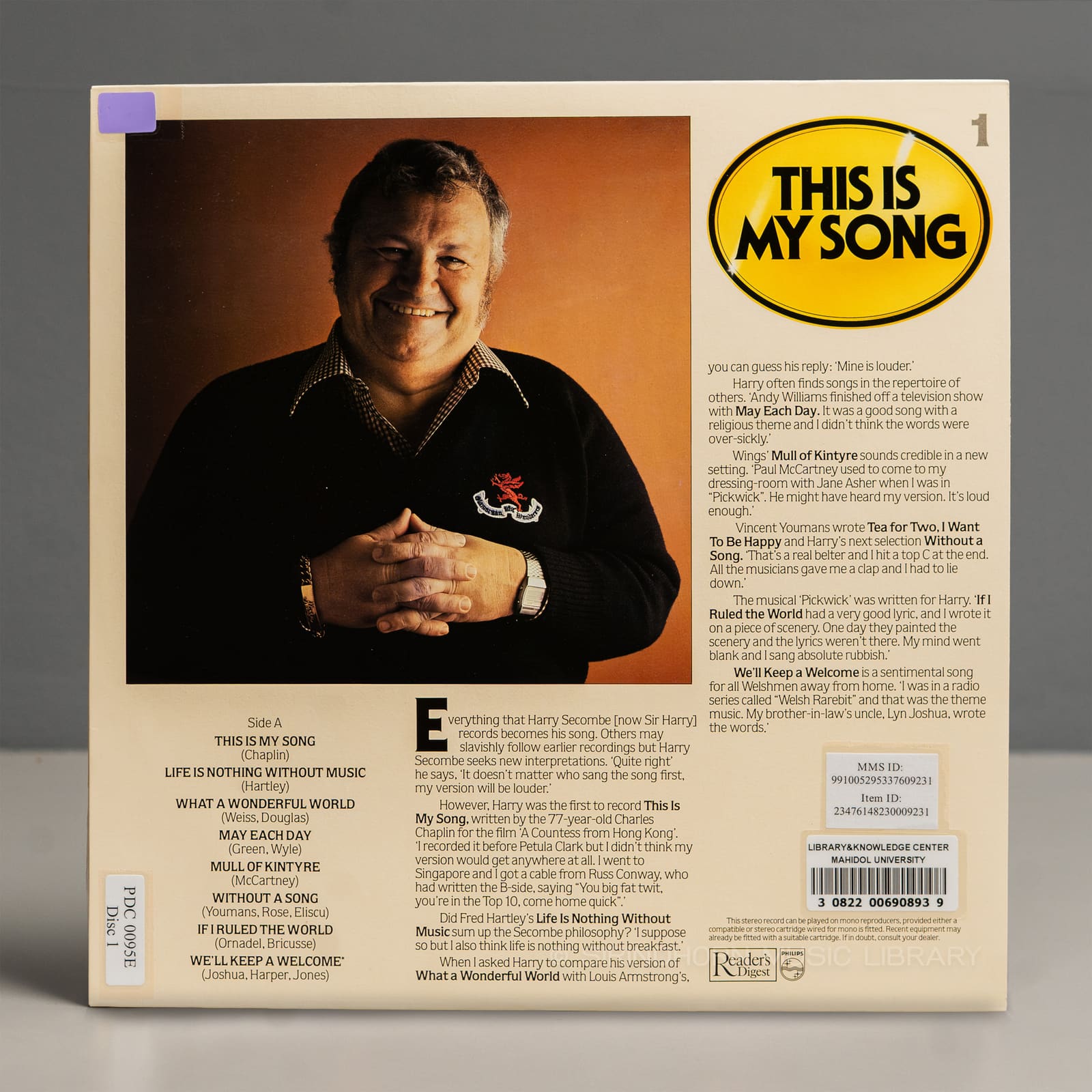หน้าปกด้านใน 1 — The best of Harry Secomb