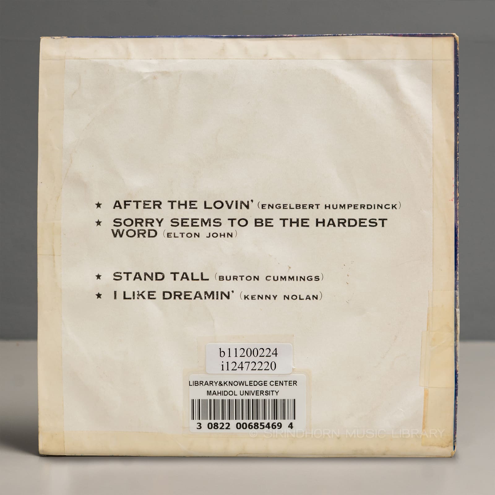 ปกหลัง — After the lovin'