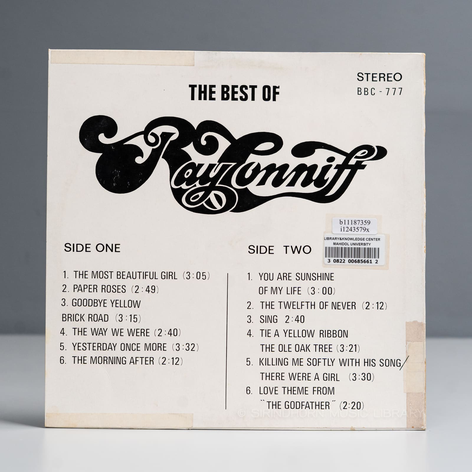 ปกหลัง — The best of Ray Conniff