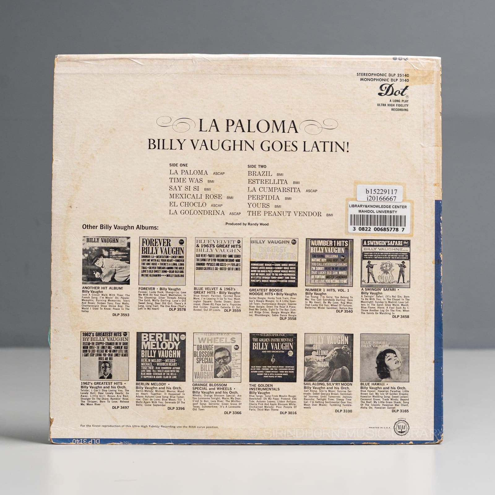 ปกหลัง — La Paloma