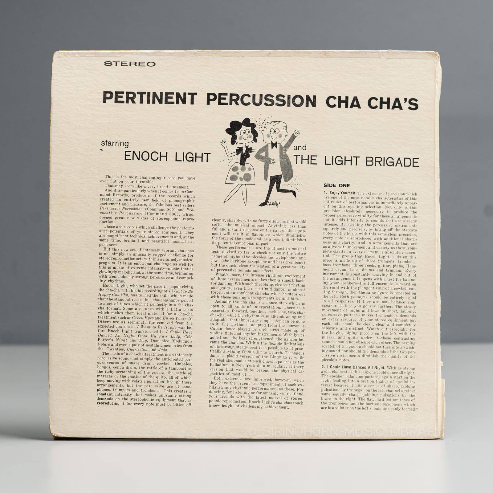 หน้าปกด้านใน 1 — Pertinent Percussion Cha Cha's