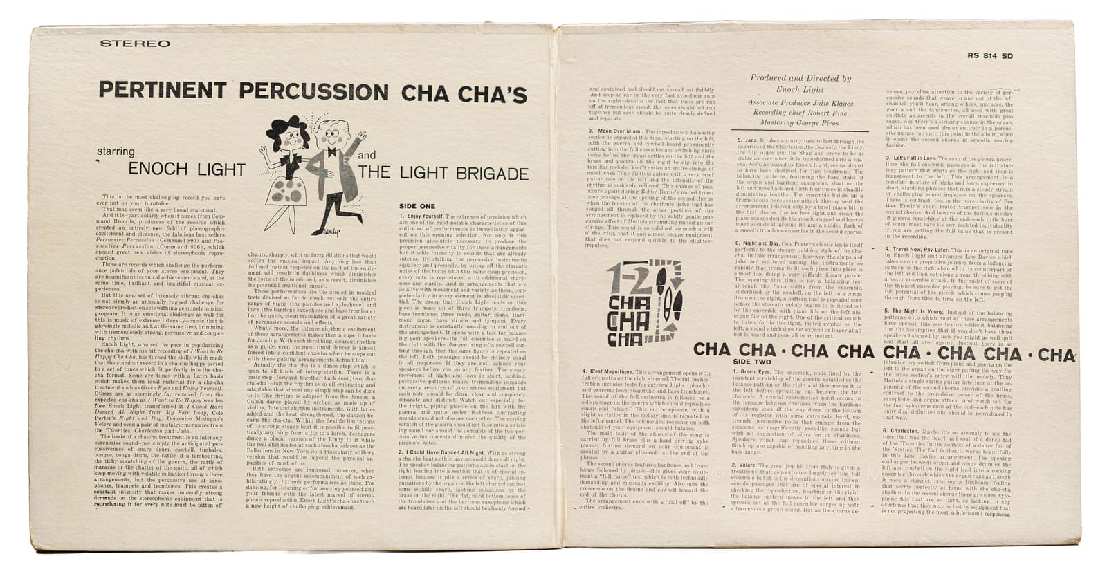 หน้าปกด้านใน 3 — Pertinent Percussion Cha Cha's