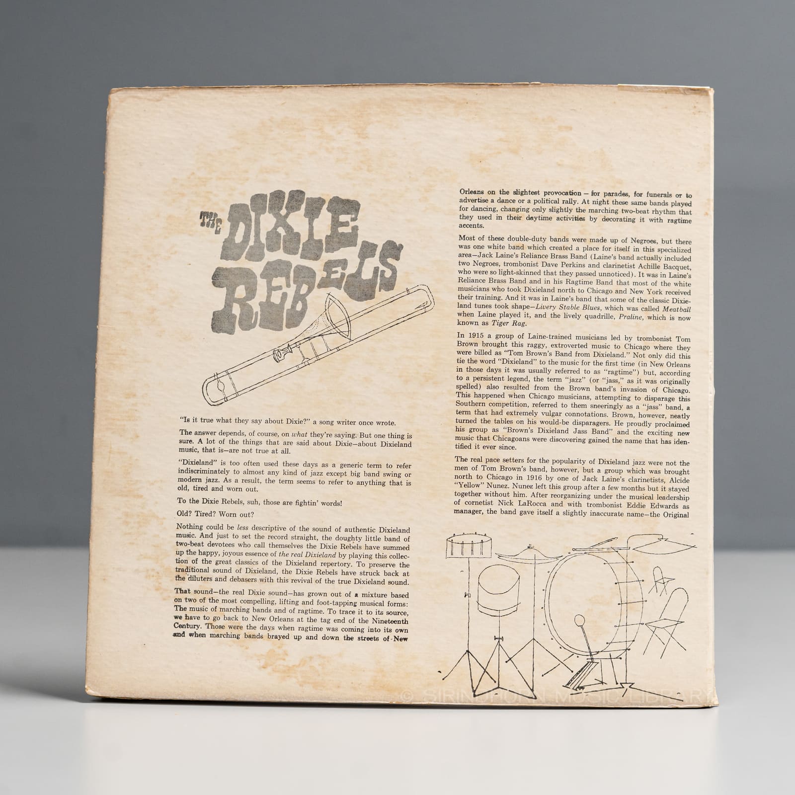 หน้าปกด้านใน 1 — The Dixie Rebels strike back with true Dixieland Sound