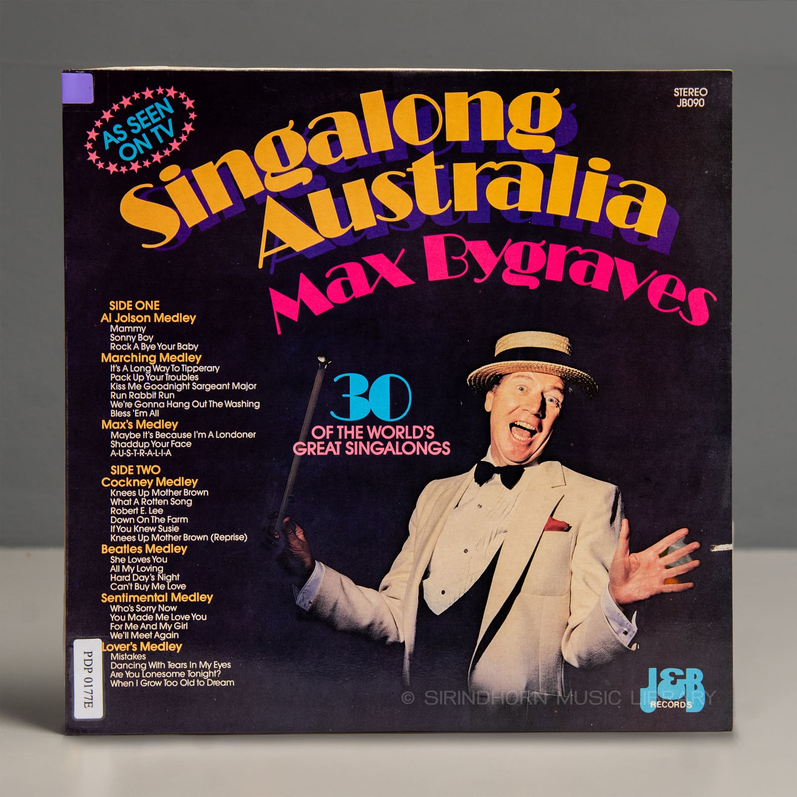ปกแผ่น Singalong Australia 30 of the world's great singalongs