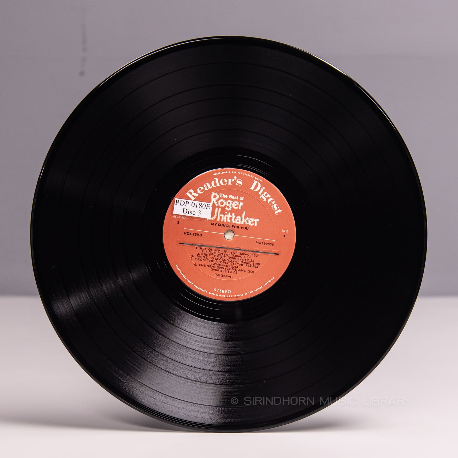 ป้ายแผ่นเสียง E — The best of Roger Whittaker 72 of his greatest hits