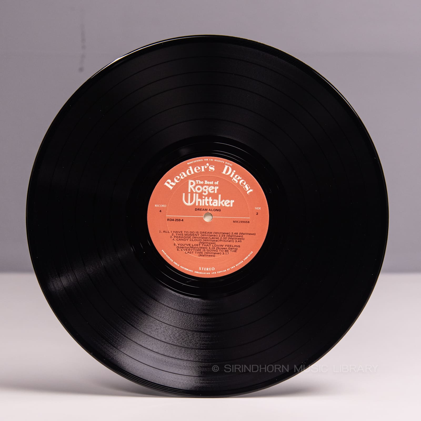 ป้ายแผ่นเสียง H — The best of Roger Whittaker 72 of his greatest hits