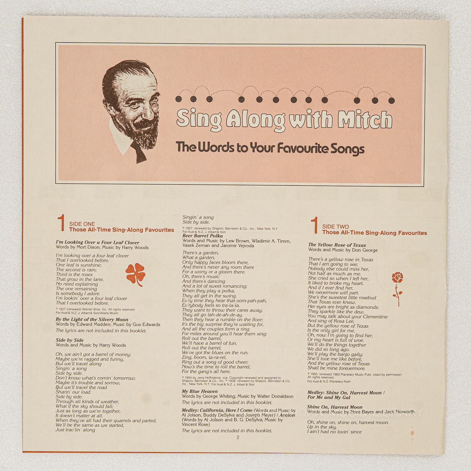 หน้าปกด้านใน 2 — Singing down memory lane with Mitch Miller and the gang