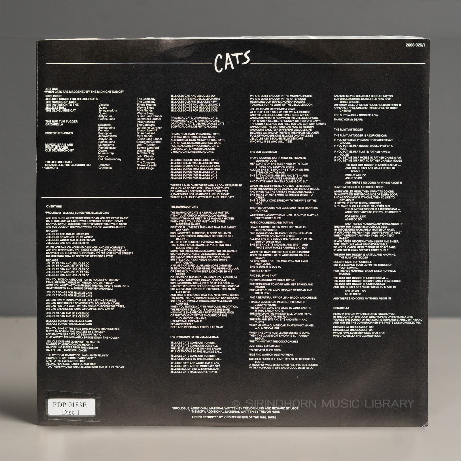 หน้าปกด้านใน 2 — Cats
