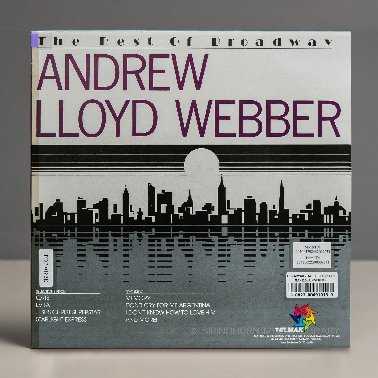 ปกแผ่น The best of broadway by Lerner & Loewe and Andrew Lloyd Webber