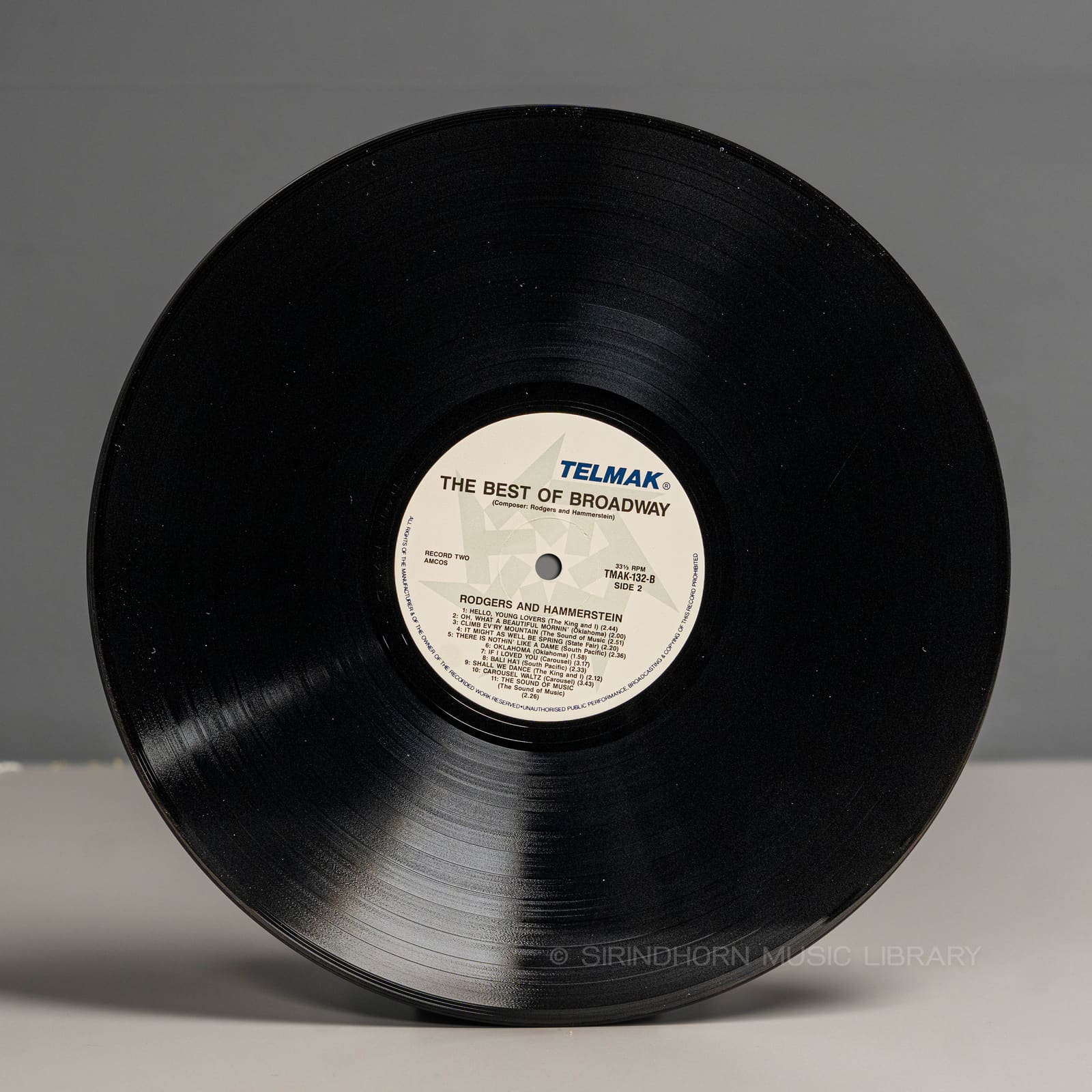 ป้ายแผ่นเสียง B — The best of broadway by Leroy Anderson and Rodgers & Hammerstein
